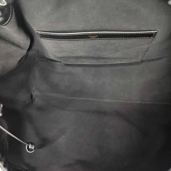 Celine Large Cabas Hippo Drawstring Cuir Triomphe Smooth Leather Tote Black - Picture 4 of 8